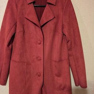 Philosophy pink faux suede pea/ trench‎ coat